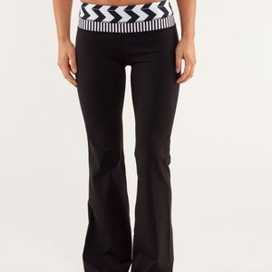 Lululemon groove pant - black and white - 2